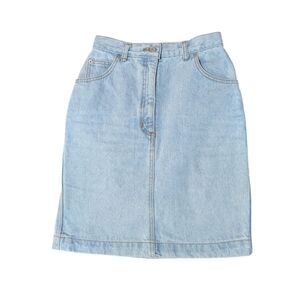 VTG Ready to Wind Down Denim Skirt 4 High Waist Light Wash Boho Western Cowgirl